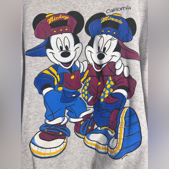 80s Mickey & Minnie Graphic Crewneck Sweatshirt - Picture 3 of 5